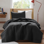 Comfort Spaces Kienna Quilt Set-Luxury Double Sided Stitching Design Summer - Image 2