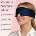 Silk Sleep Eye Mask for Side Sleeper Men Women, Eye Mask Sleeping 100% 22 Momme - Image 2