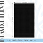 White Classic Luxury Black Bath Towels Extra Large | 100% Soft Cotton 700 GSM - Image 4