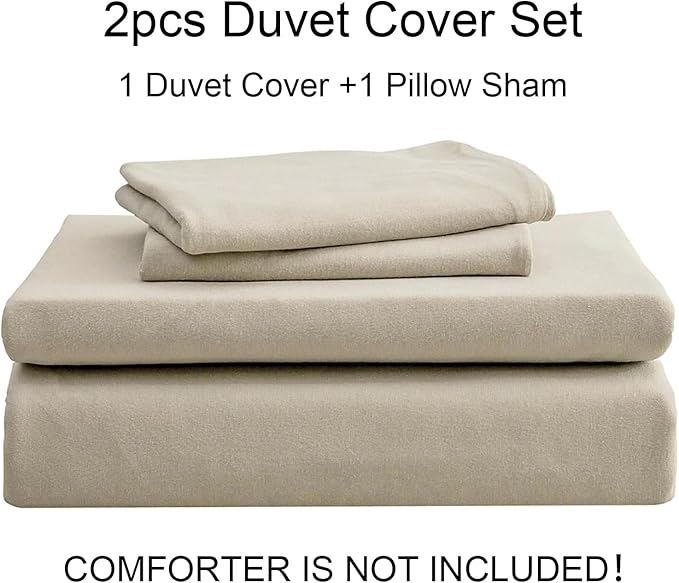 PURE ERA Jersey Knit Duvet Cover Set 100% T-Shirt Cotton Super Soft Comfy 2pc - Image 7