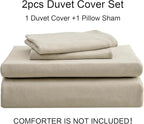 PURE ERA Jersey Knit Duvet Cover Set 100% T-Shirt Cotton Super Soft Comfy 2pc - Image 7