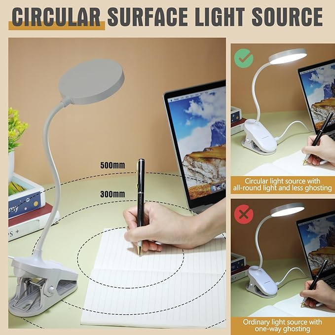 Retisee 12 Pcs Clip on Lamp Bulk LED Reading Light Book Lamp Clamp - Image 4