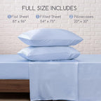 MR&HM Satin Bed Sheets, Full Size Sheets Set - Image 7