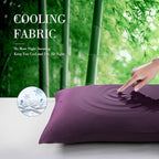 WishSmile Cooling King Pillow Cases Set of 2 Breathable Cool Silky Soft Rayon - Image 3