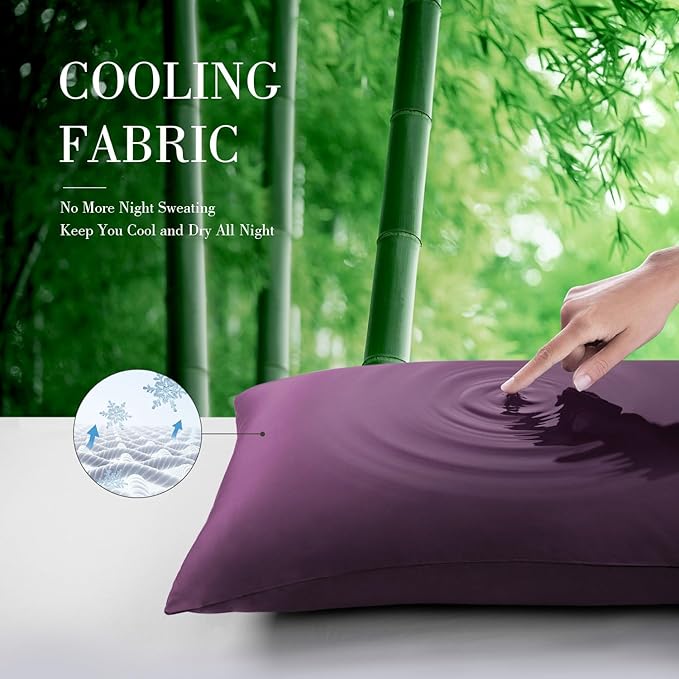 WishSmile Standard Pillow Cases Cooling Pillowcases Set of 2 Breathable Cool - Image 4