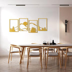 Art3d Black Metal Wall art, 4 Pieces Wall Decor - Image 3