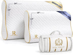Royal Therapy Travel Memory Foam Pillow, Neck Pillow Bamboo Adjustable Side - Image 2