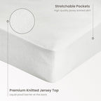 Bioweaves Organic Cotton Jersey Waterproof Crib Mattress Protector | 28" x 52" - Image 3