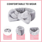 WSYUB Spa Headband, Fluffy Makeup Headbands, Slumber Party Supplies, Facial - Image 5