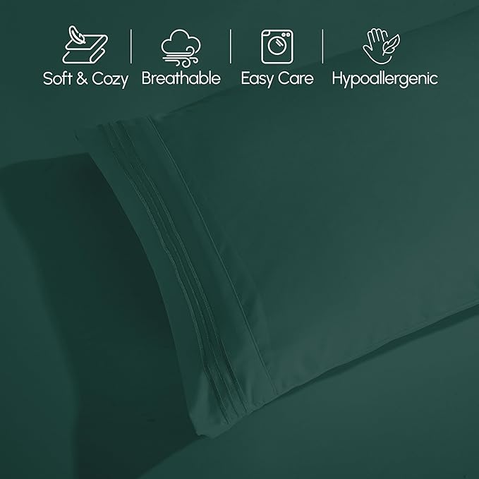 Elegant Comfort Luxurious 1500 Premium Hotel Quality Microfiber 4-Piece Sheet - Image 8