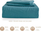 Exclusivo Mezcla Twin Quilt Bedding Set, Lightweight Teal Quilts Twin Size - Image 6