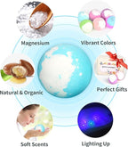 Light Up Bath Bombs with Surprise Inside, 4.23 oz XL Natural Gift Set 6 with - Image 2