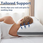 CozyLux Pillows King Size Set of 2, Soft Supportive 3D Down Alternative Bed - Image 3