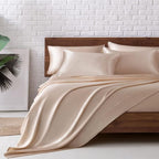 MR&HM Satin Bed Sheets, Full Size Sheets Set by MRHM