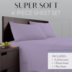 Danjor Linens Twin Bunk Bed Sheets w/ 2 Pillowcases, Lightweight Brushed - Image 2