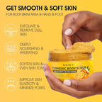 VOERUY Turmeric Body Scrub, 10% AHA/BHA & Vitamin C Exfoliating Body Scrub - Image 3
