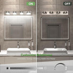 Brushed Nickel Vanity Lights for Bathroom, 4-Light Bathroom Light Fixtures Over - Image 5