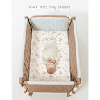 Konssy Muslin Mini Crib Sheets, 100% Soft Cotton Pack and Play Sheets - Image 6