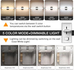 Bathroom Vanity Light Brushed Nickel Square LED 24 inch 14W 4000K Natural White - Image 4