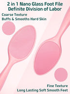 2-Sided Glass Foot File Callus Remover Without Drain Stand - Image 2
