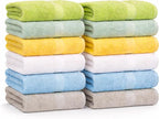 Small and Lightweight Cotton Towels Assorted Pastel Mix 24 x 40 inches Towels by GrokoTextiles