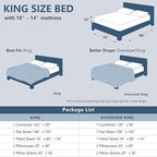 CozyLux Oversized King Comforter Sets Black, 7 Pieces Bed in a Bag, 120x98 Box - Image 4