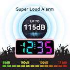 Netzu Loud Alarm Clock for Heavy Sleepers, RGB Alarm Clocks for Bedrooms - Image 3