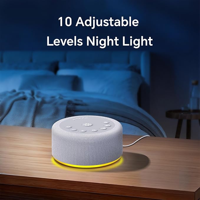 Sound Machine Night Light White Noise Brown Noise Machine 30 Non Looping Sounds - Image 7