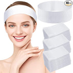 Sublaga 40 Pcs Disposable Spa Facial Headbands, Stretch Headband Wrap by Sublaga