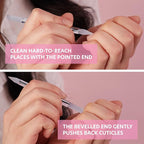 BONA FIDE BEAUTY Glass Cuticle Pusher, 1-Pieces Blue Gentle Czech Manicure Stick - Image 5