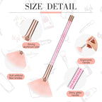 9 Pieces Facial Fan Mask Brushes, Soft Facial Applicator Brushes Tools - Image 3