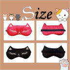 Cute Cat Sleep Mask for Kids, 2 Pack Silk Sleeping Eye Cover Adjustable Mask - Image 3