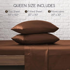 MR&HM Satin Bed Sheets, Queen Size Sheets Set - Image 7