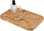 Karibiber Natural Marble Vanity Tray, 11.8" Travertine/Stone Bathroom Tray by Karibiber