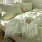 MKXI Mint Green Gingham Duvet Cover Set Twin - Image 5