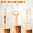 KintKita 3 in 1 Wood Therapy Massage Tool, Wooden Lymphatic Drainage Massager - Image 5