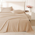 ROSE&RISY Khaki King Sheet Set, 4 Pieces Soft Bedding King Sheet Set, by ROSERISY