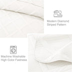 Exclusivo Mezcla King Quilt Set- White Quilts Bedding Set - Image 5