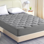 SLEEP ZONE King Mattress Pad, Cooling Breathable Fluffy Soft Mattress Protector - Image 3