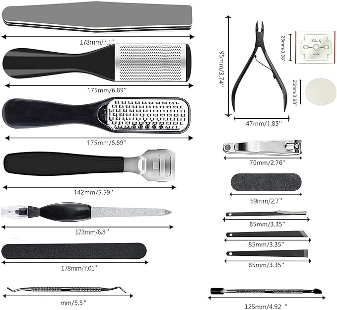 36 in 1 Pedicure Kit, Professional Pedicure Tools Foot Rasp Foot Dead Skin - Image 3
