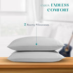 XOOX Linen 100% Egyptian Cotton King Pillow Cases Set of 2 - Image 3