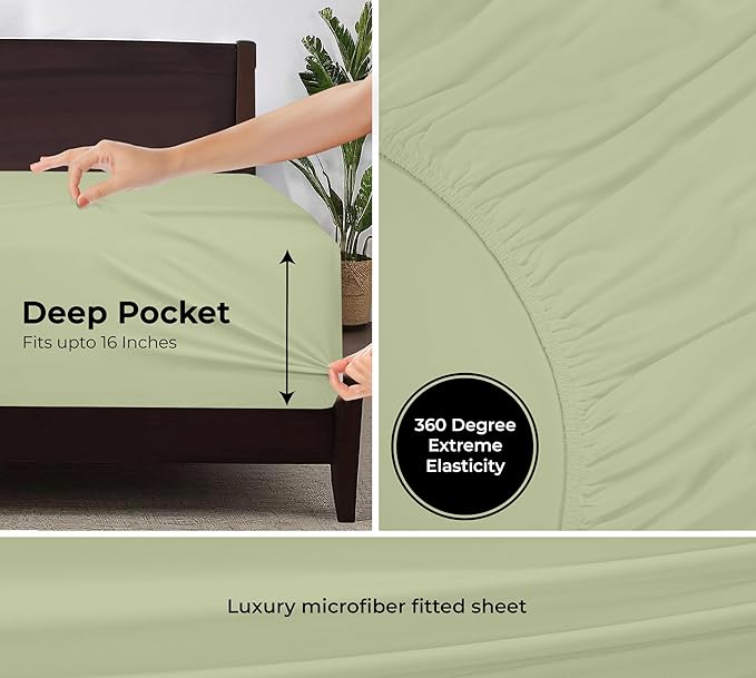 Royale Linens Fitted Sheet California King - Image 3