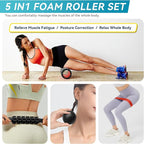 Krightlink 5 in1 Foam Roller Set, High Density Deep Tissue Massager - Image 6