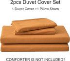 PURE ERA Jersey Knit Duvet Cover Set 100% T-Shirt Cotton Super Soft Comfy 2pc - Image 7