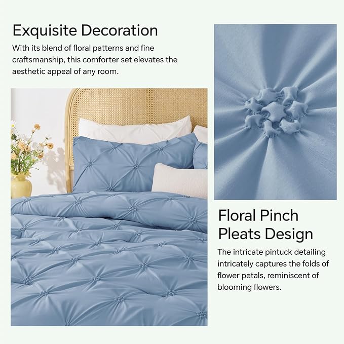 BEDELITE Cornflower Blue Queen Comforter Set - Image 4