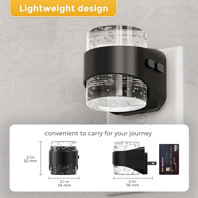 L LOHAS LED Night Light, Bubble Night Lights Plug into Wall, 3000K/4000k/5000K - Image 3
