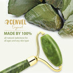 100% Real Crystal Jade Stone Roller and Gua Sha Set - Image 6