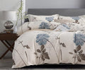 SLEEPBELLA Duvet Cover Twin Size, 600 Thread Count Cotton Botanical Flowers by SLEEPBELLA