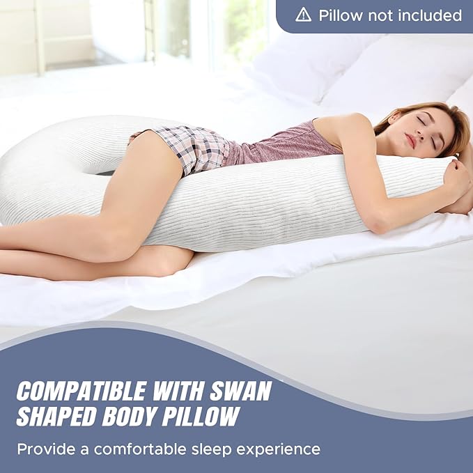 SCHNAUZER HOME Body Pillow Cover Fabric, Long Pillow Case Breathable & - Image 2