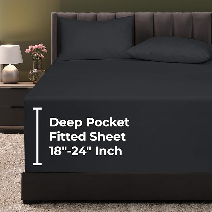Royale Linens Extra Deep Pocket Twin Fitted Sheet Only by ROYALELINENS